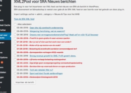 sra nieuws api wordpress berichten import plug-in