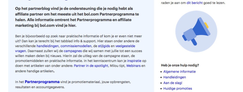 partnerblog.bol.com desktop weergave homepage