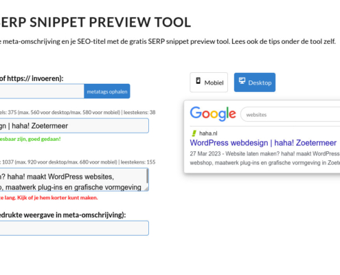 google-SERP snippet preview tool-2023